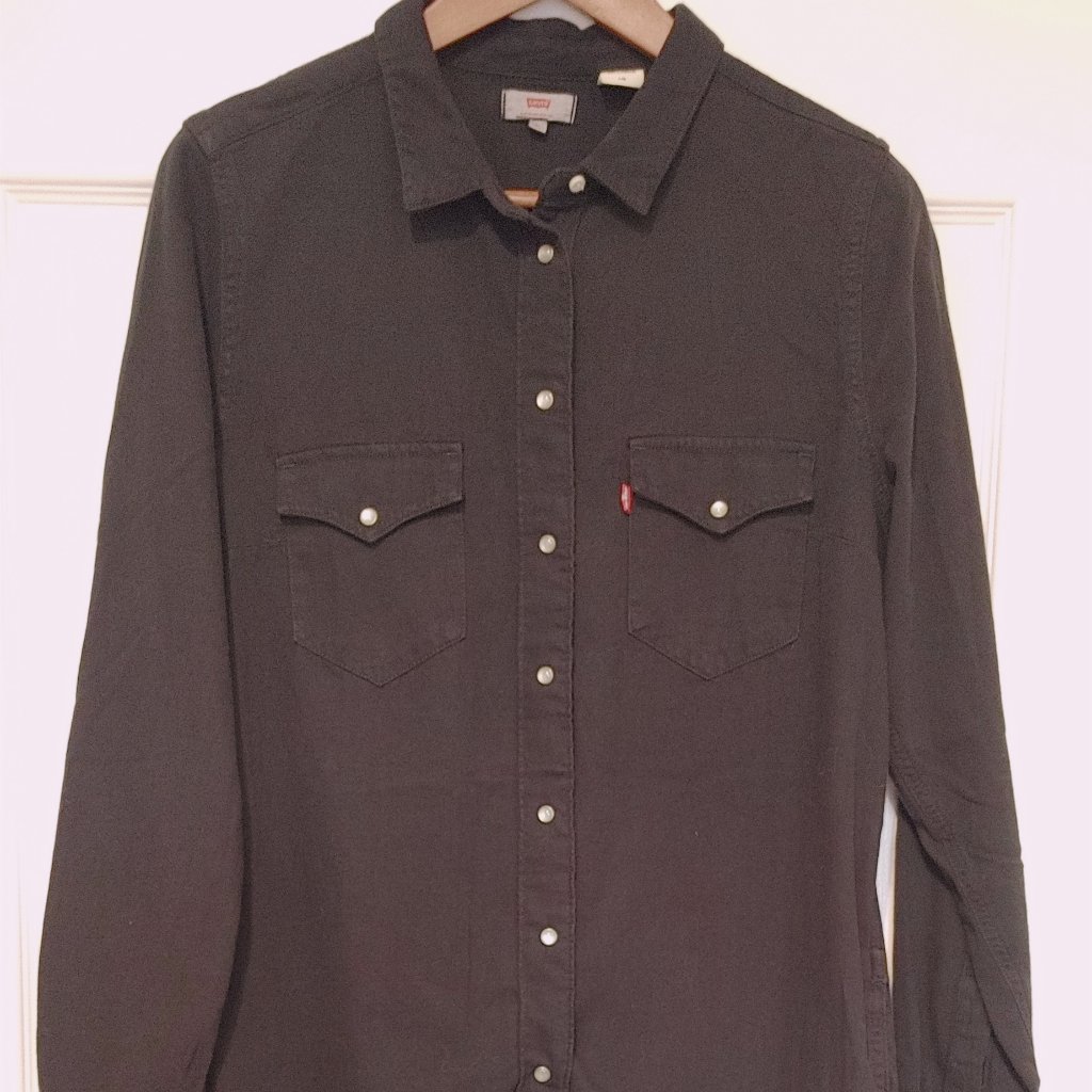 Levi's Button Up Long Sleeve Dress Large